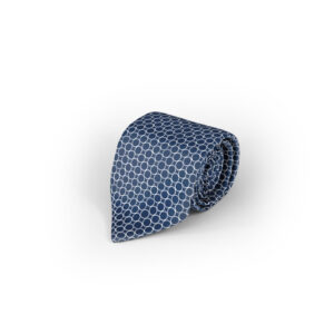 Tie, dark blue patterned